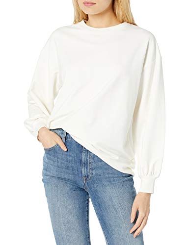 The Drop Women's Kiko Oversized Crewneck Sweatshirt, Ivory, S