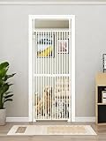 NAIZEA Extra Tall Cat Gate for Doorway, 190CM-250CM Height Adjustable Dog Gate, Pet Gate Safety Full Door for Stairs, Studio, Kitchen, No Drilling Required, Easy Lock & Escape Proof
