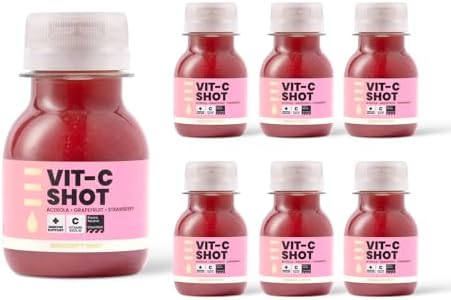 Press Healthfoods Vitamin C Shots - 12-Pack Immune Boosting Natural Energy Drink with 100% Natural Ingredients, Acerola, Grapefruit & Strawberry, Boost Immune System Health