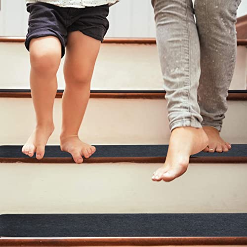 Alfombrillas de seguridad para escaleras de 20x76 cm negras autoadhesivas en pack de 5 unidades 8