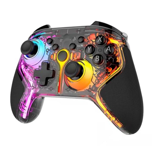 Image of Wireless RGB Gaming Controller Ergonomic Design Joysticks For Android /IOS /Tablet /PC /Switch /PS3 /PS4 | Gamepad Control For Pubg Etc. | Programmable Buttons, Dual motor force, Haptic Feedback