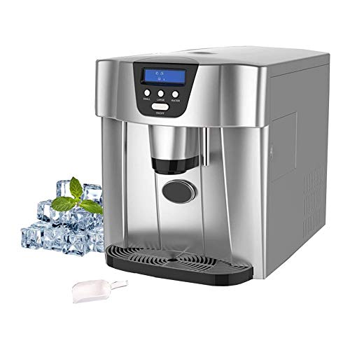 Ice Maker Ice für Arbeitsplatte – Macht 22 Pfund EIS pro 24 Stunden – Eiswürfel fertig in 8 Minuten – Eisschaufel…