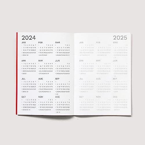 OD OCTÀGONDESIGN Petit planificateur Monthly 2024 - Format A5 - Rouge – vue 5