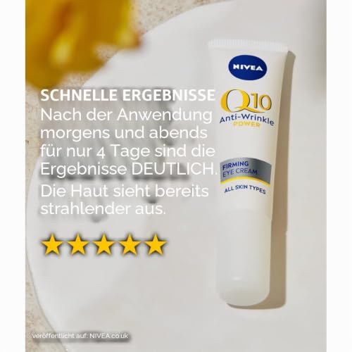 NIVEA Q10 Power Anti-Aging Augencreme mit Anti-Falten Straffende Kraft, Augencreme für Linien und Falten und Augenringe… – Ansicht 3
