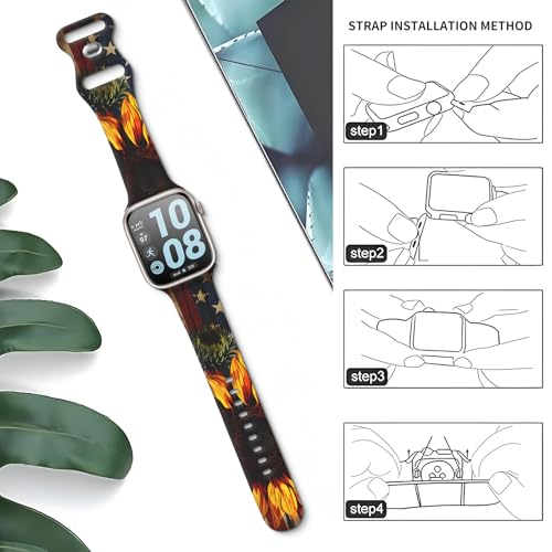 Correa compatible iWatch para mujer 38-49 mm diseño bandera miniatura 6