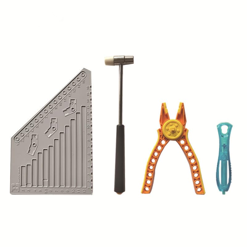 Set 5 Pezzi Separatori Per Mattoncini | Kit Utensili Per Montare E Smontare Blocchi Con Martello E Pinza - 3