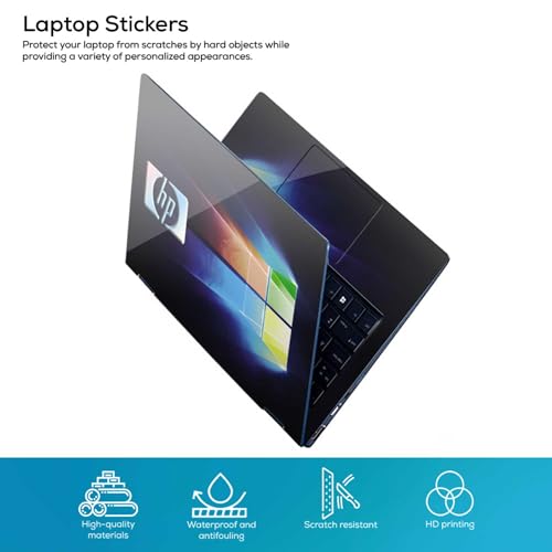 Image of Inkykart DSGN 72 Full Body Laptop Skin Bubble-Free| Laminated| Removable| HD Quality Sticker for Laptops Upto 15.6 Inches Compatible with Hp