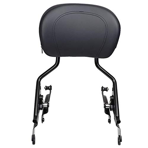 DSISIMO Black Detachable Upright Passenger Backrest Sissy Bar with Backrest Pad with 4 Point Docking Hardware Kit For Touring Road King Street Glide FLHR FLHX FLHT FLTR 2014-2020 - Thumbnail 2
