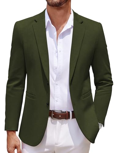 COOFANDY Men's Casual Knit Blazer Two Button Lightweight Sport Coats Suit Jacket