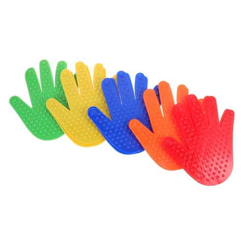 UKCOCO 5Pairs Hand Shaped Carpet Markers of Durable Spot Markers for Classroom and Sports Training for Tennis Basketball and Agility Drills