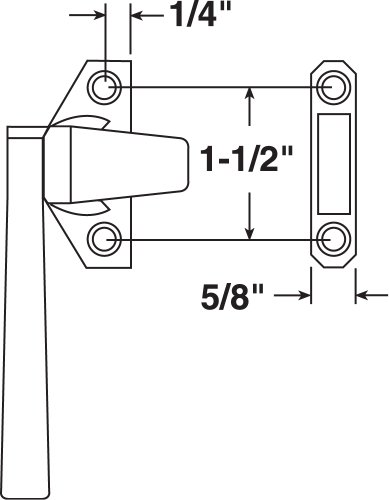 Image of Truth TH 23058 Diecast Bronze, Trimline, Right Hand, Locking Handle and Keeper, Truth (Single Pack)