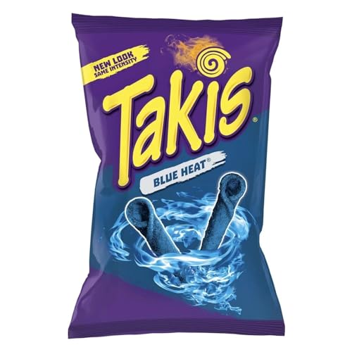 Takis Blue Heat Spicy Crunchy Rolled Tortilla Chips 55g (Pack of 21)