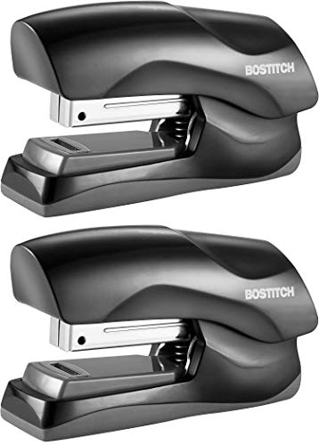 Bostitch Office Heavy Duty 40 Sheet Stapler, Small Stapler Size, Fits into The Palm of Your Hand; Black (B175-BLK). 2-Pack