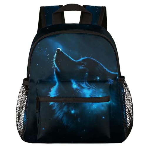 SinSenMa Mochila escolar infantil triângulo azul abstrato, Cor - 04, standard, Mochilas Daypack