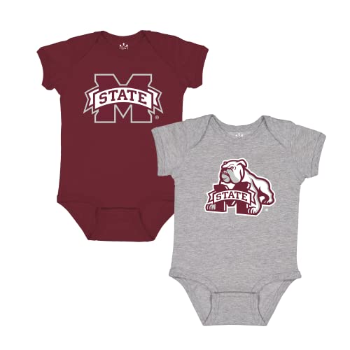 Image of Little King NCAA Bodysuit 2 Pack Short Sleeve-100% Cotton-Infant Sizes 0-3M 6M 12M 18M