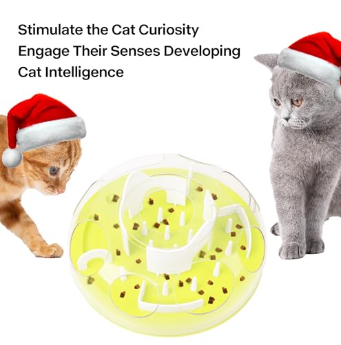 PetPrime Alimentador interativo de quebra-cabeça para gatos, brinquedos de enriquecimento de gatos p