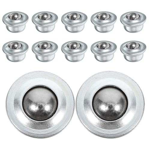 DECOMELODY Rodillos para Rodamientos de Bolas Aplicables de Acero al Carbono Cy-15H 12 Piezas Ruedas Giratorias Pequeñas para Automatización Manipulación de Materiales y Electrodomésticos