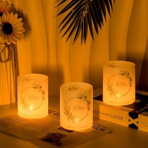 Toptime Eucalyptus Birthday Candle Holders Cover