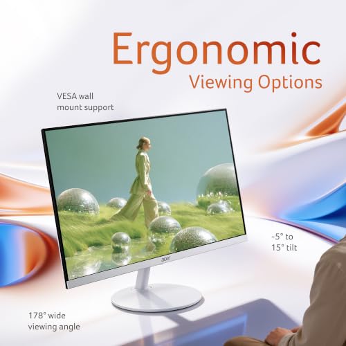 Image of Acer SA222Q G3 21.5 Inch Full HD IPS Monitor | 120Hz Refresh | 1ms VRB | AdaptiveSync | Ultra Slim 7.2mm ZeroFrame | Built-in Dual Speakers | HDMI & VGA | VisionCare | VESA Mount | Tilt Option | White