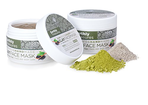 Natural Organic Bentonite Clay Mask - For Women and Men - Healing Facial Mask With Ceremonial Grade Matcha - See A Huge Difference In The Complexion In Just One Application