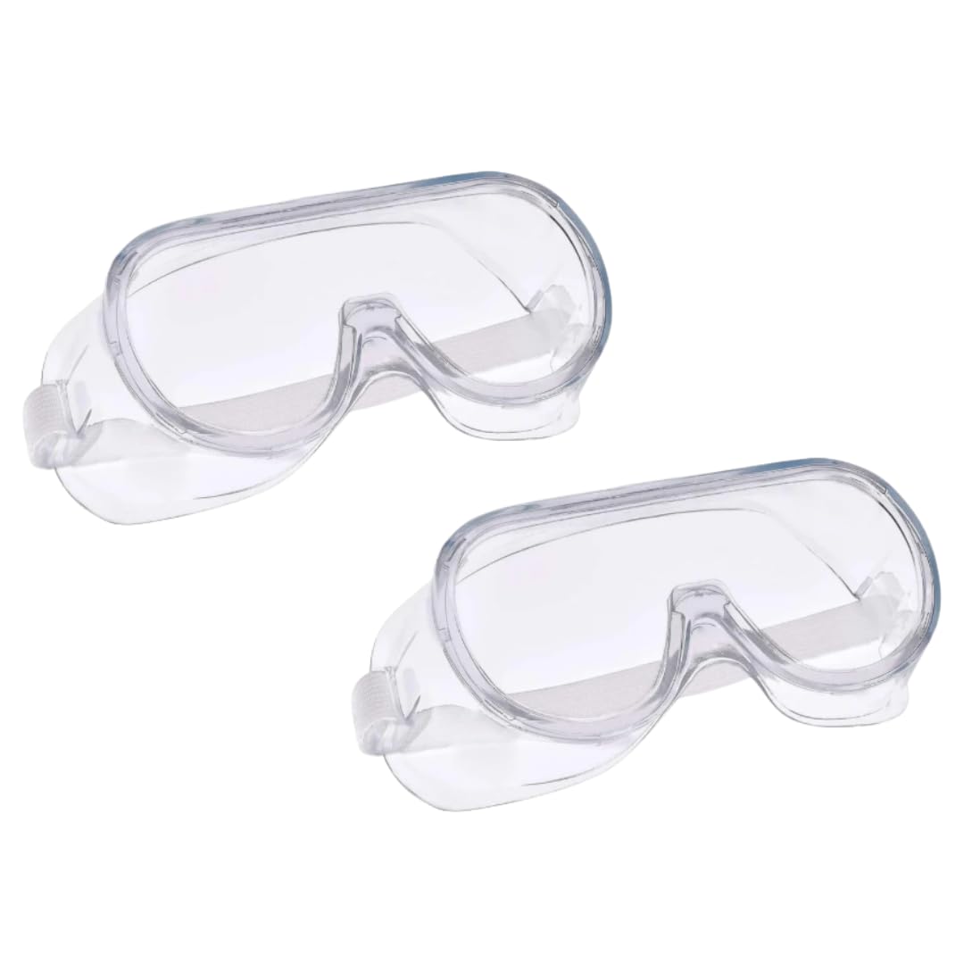 OMWAH Gafas de seguridad antivaho, lentes transparentes, visión amplia, ajustables, protección ocular suave y ligera