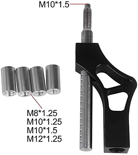 Image of AUTO MT Black Adjustable Gear Shift Knob Extender Height Lever Extension Car JDM Gear Shifter Extender Kit with 4 Adapters