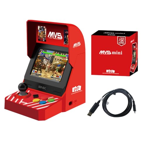 NEOGEO MVS Mini Arcade Console - 45 Preloaded Classic SNK Games (KOF Metal Slug Samurai Shodown) 3.5 4:3 TFT LCD 2-Player Support HDMI ABS Plastic Retro Gaming Console for Adults