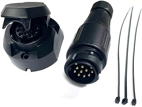 JVJ Spiraalkabel 7 naar 13 polig 2,0 m adapter aanhanger verlengkabel