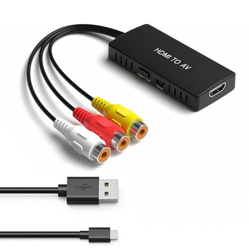 Kicucn HDMI to AVRo[^fW^ HDMI to RCAiXjϊP[u 3RCA/AV ϊP[u TV/HDTV/B-0-X/PC/DVD/Blu-ray Player/PAL/NTSCer - H DMI AVRo[^ 