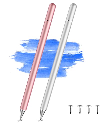 Stylus Pen for Touchscreen, Kenkor 2PCS iPad Pencil High Sensitivity & Precision Magnetic Disc, Stylus Pen for iPhone/iPad/Samsung/Galaxy/Huawei/Microsoft Surface/Tablets/Phone, All Touch Screens