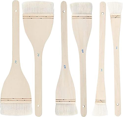 4-teiliges Malpinsel-Set 2,5 Cm – Weiche Ziegenhaarpinsel Mit Holzgriff Für Aquarell, Acryl & Töpferei
