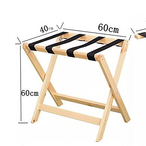 Porte-bagages pliable hôtel en bois avec support chaussures et sac à dos