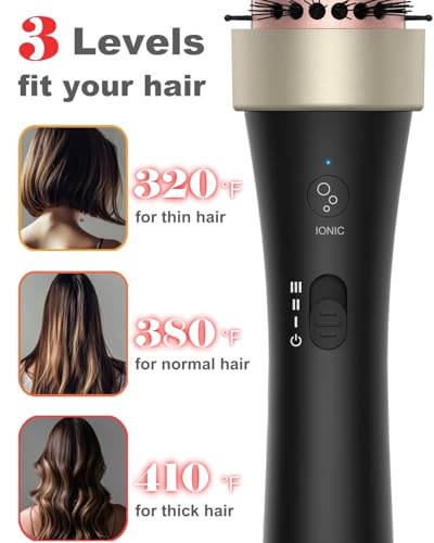 Ionic Thermal Hot Brush 1.5 Inch - Fast Heated Round Brush for Easy Blowout Styling