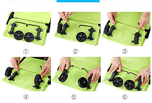 Einkaufstrolley Faltbare Trolley Taschen Faltbare Einkaufstasche mit Rädern Faltbarer Einkaufswagen Wiederverwendbare 2… – Bild 7