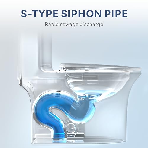 Dualflushelongatedstandardonepiecetoiletforbathroomcomfortheightinwhite Urban Country Home Decor Dual flush elongated standard one piece toilet for bathroom comfort height in white urban country home decor