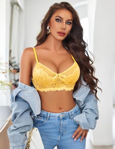 Image of Avidlove Lingerie Set for Women Lace Bra and Panty Sets 2 Piece Lace Babydoll Outfits S-XXL