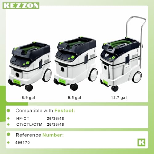 KEZZON 496170 Main Filter Element 1 Pack Compatible with Festool CT 26, CT 36, CT 48 Dust Extractor Vacuum – Replacement Cartridge Filter by kezzon - Image 2
