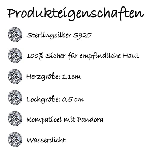 2Burned Silber 925 Personalisierter Schmuck Foto-Charm – Kompatibel mit Europäisches-Armbändern, Liebe Herz Personalisiertes Geschenk – Fügen Sie Ihr Bild hinzu (Hundepfote)