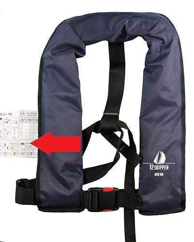 12skipper Automatik Rettungsweste ISO 165N Waistbelt, Schwimmweste, rot