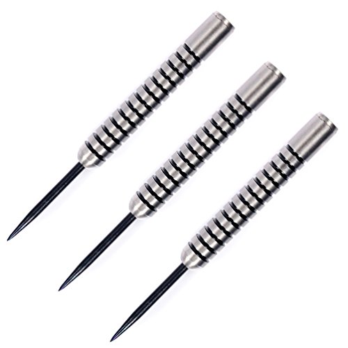 Fléchettes 22g tungstène 90% à grip annelé pour une trajectoire stable