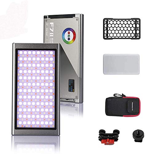 Falconeyes F7II RGB LED-Taschenfüllleuchte, CRI: 97, 2500K-9000K einstellbar, 0-100% stufenloses Dimmen, OLED-Display, Multiszenario-Modus, eingebauter Akku, APP für Vlog, YouTube, Live-Video Cover