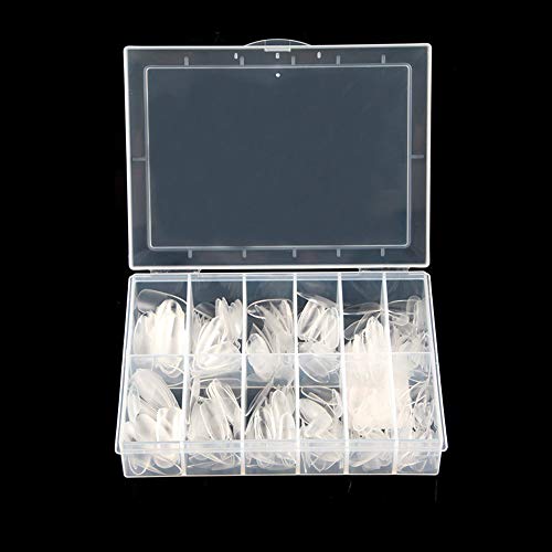 Andoer 360PCS Capa Completa Unhas Falsas Transparentes Fosco Transparentes Unhas Artificiais Kit de
