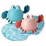 Visuelle Freude, Baby kann glückliches Bad, spielen mit dem Wasser.