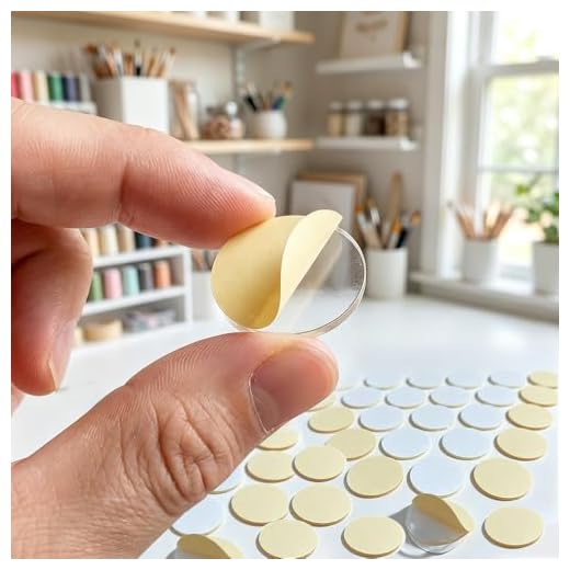 50 Pcs Double Sided Tape, Removable Round Clear Sticky Dots for Family User Indoor Ornament Fixing & DIY Crafts(20mm Round Diameter) DIY Crafts