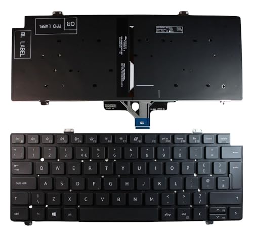 Clavier ordinateur portable Dell Latitude 7420 noir rétro-éclairé pour le télétravail