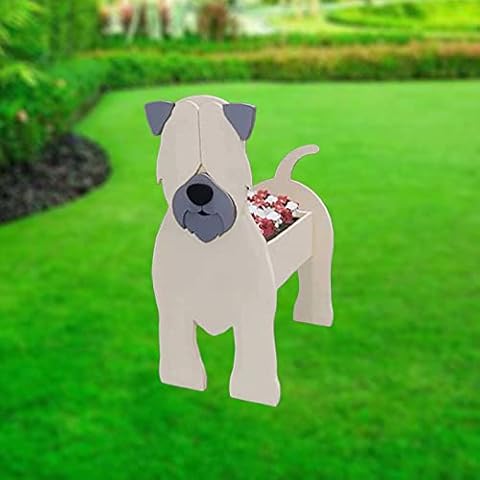 XOOFMASS Dog Planter Plant Pots Cute PVC Garden Dog Flower Planter Dog Planters for Indoor Outdoor Plants Animal Planter Suitable Gifts for Dog Lovers 9.4 * 13.4in,Wheaten Terrier Cover