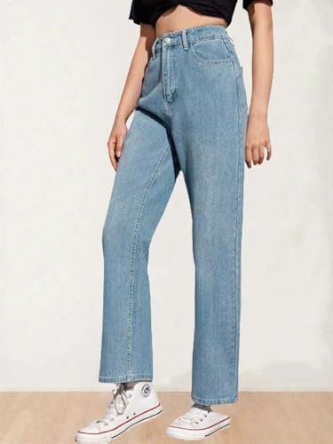 Image of KOTTY Women's High Waist Jeans | Wide Leg | Denim Jeans with Relaxed Fit & Casual Streetwear Style