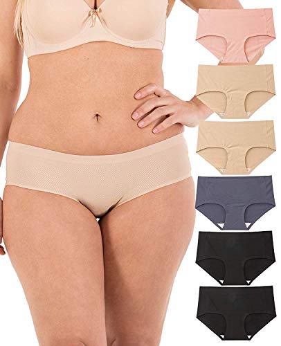 Underwear Women - Seamless No-Show Womens Underwear Small to Plus Size 6 Panties (XL)