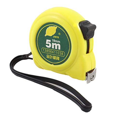 Aexit Metric Scale Tools & Home Improvement Meters Retractable 5M Steel Measuring Tape Tape Measures Yellow Case