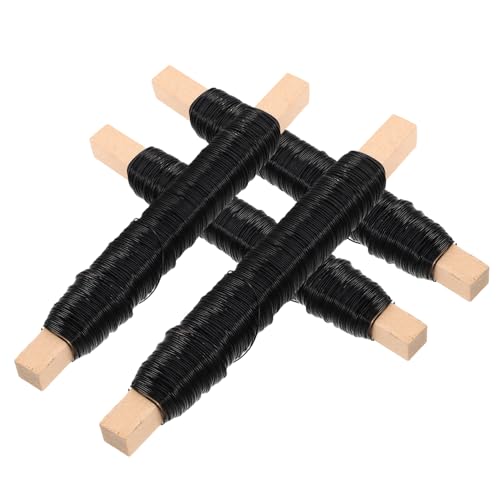 HOMSFOU Floral Kit 4 Rolls Black for DIY Floral Arrangements Wreath Making and Decorative Wrapping